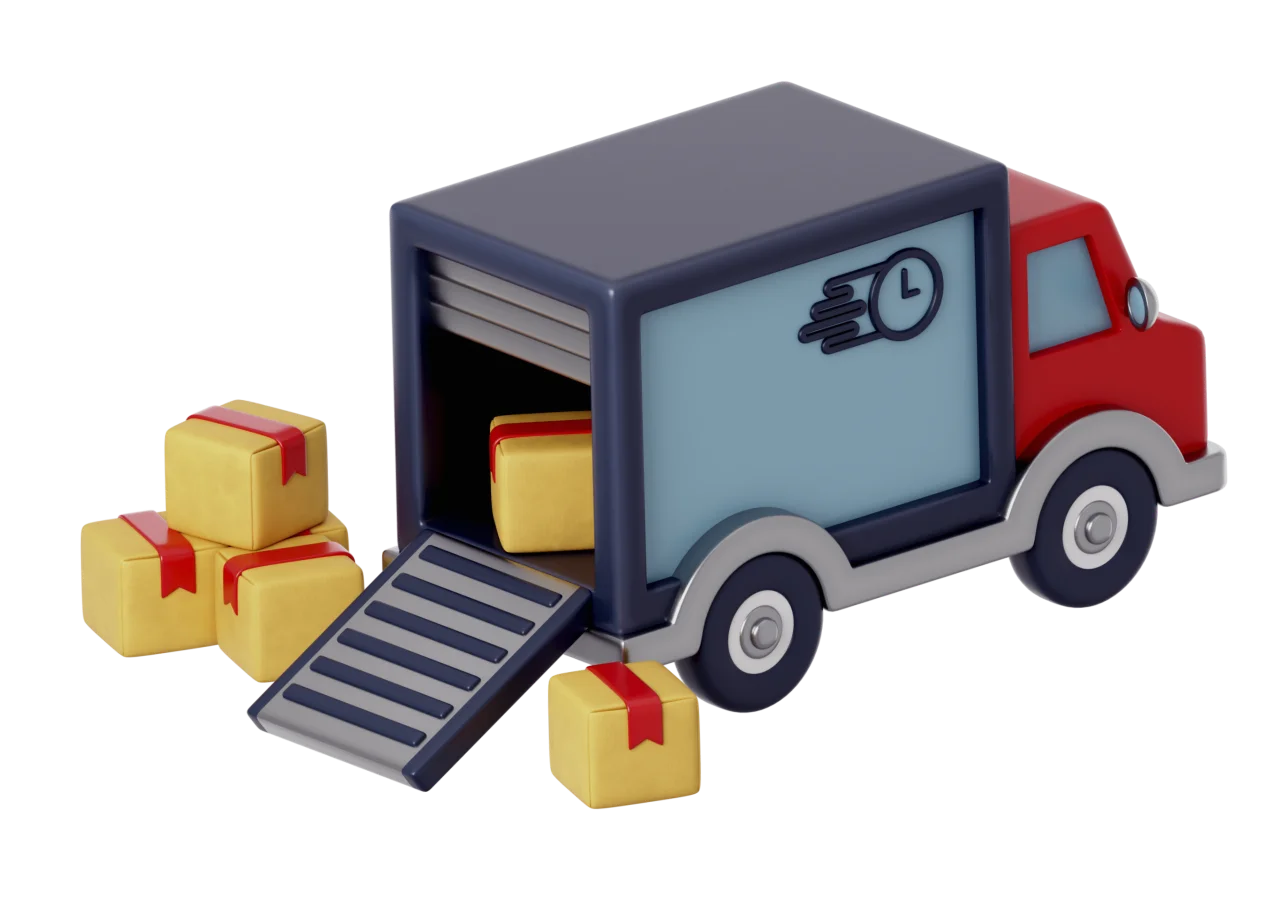 Грузовик и коробки