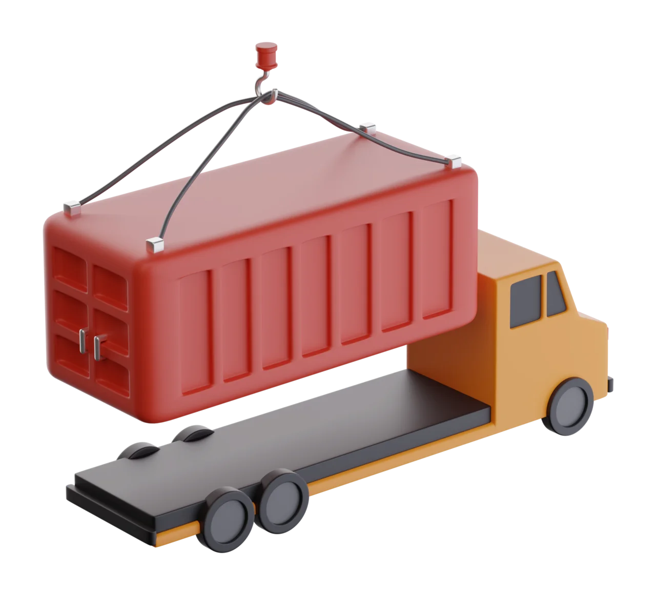 Контейнер на платформе